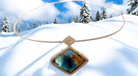 PENJOLL OPAL BLAU DELS ANDES ROMB BRILLANT PLATA OR